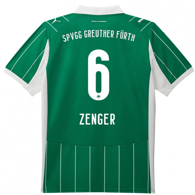 Danxen Women Marc Zenger #6 Green White Away Jersey 2025/26 T-Shirt