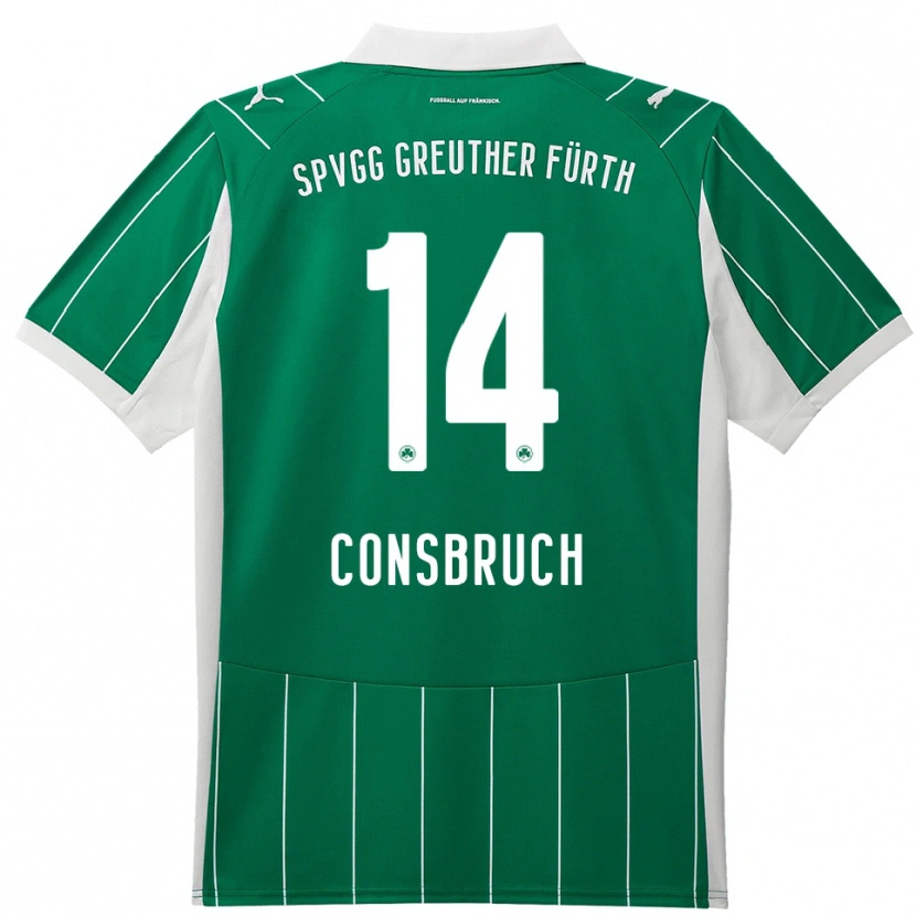 Danxen Women Jomaine Consbruch #14 Green White Away Jersey 2025/26 T-Shirt