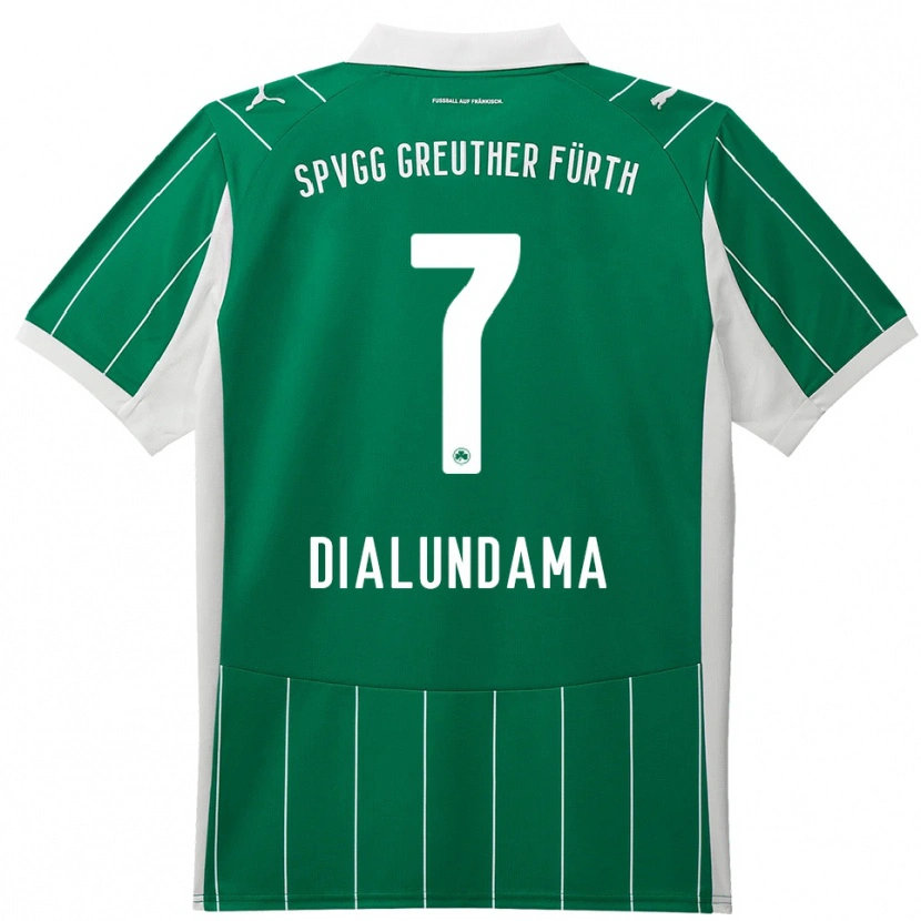 Danxen Women Emmanuel Dialundama #7 Green White Away Jersey 2025/26 T-Shirt