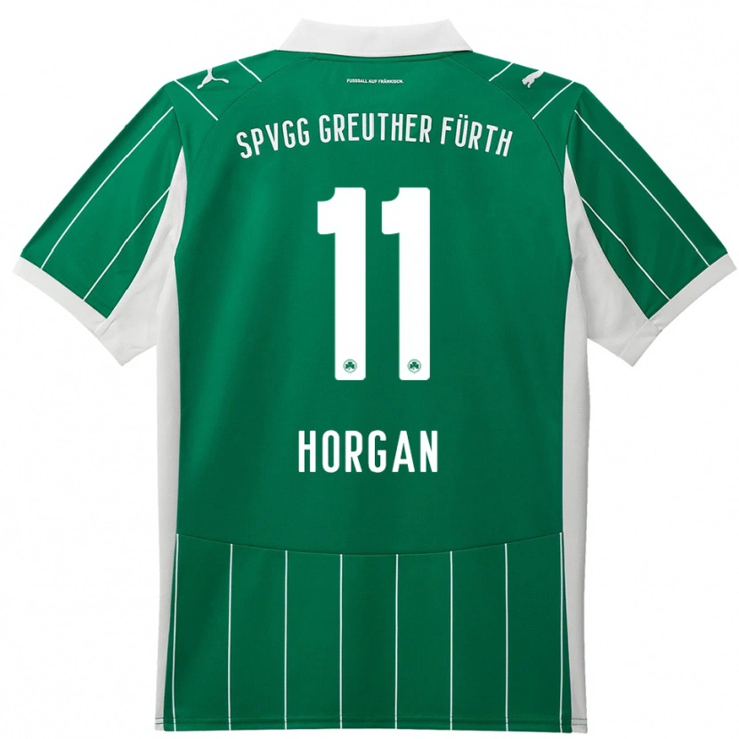Danxen Women Finn Horgan #11 Green White Away Jersey 2025/26 T-Shirt