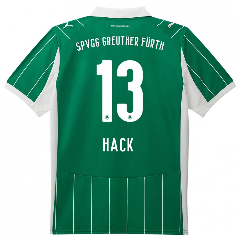Danxen Women Philipp Hack #13 Green White Away Jersey 2025/26 T-Shirt