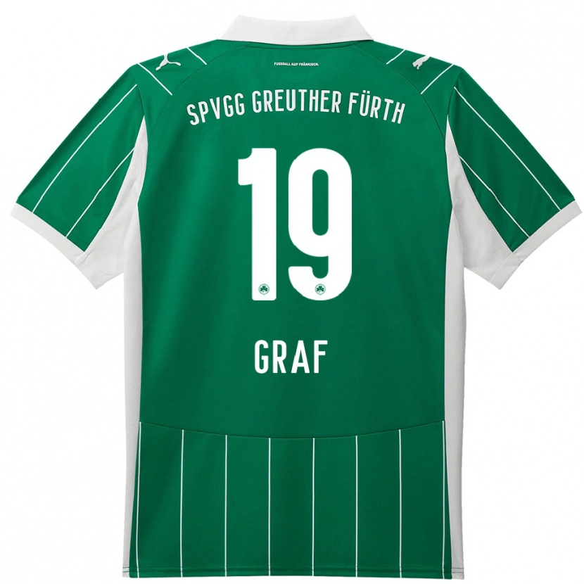 Danxen Women Fabian Graf #19 Green White Away Jersey 2025/26 T-Shirt