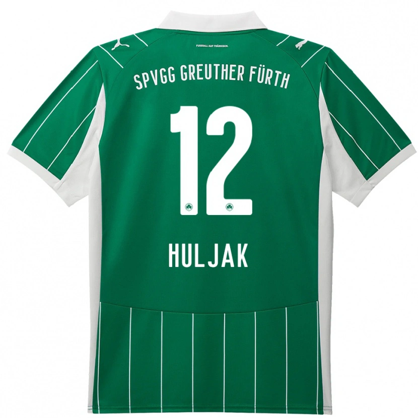 Danxen Women Dominik Huljak #12 Green White Away Jersey 2025/26 T-Shirt
