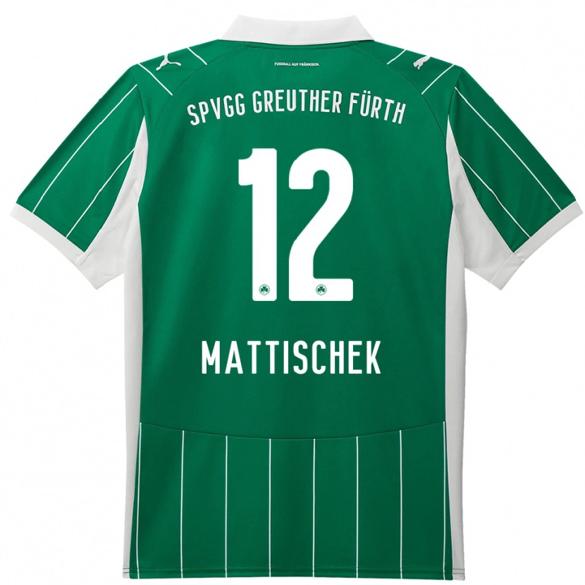 Danxen Women Jakob Mattischek #12 Green White Away Jersey 2025/26 T-Shirt