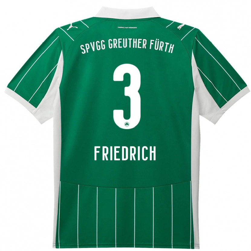 Danxen Women Niklas Friedrich #3 Green White Away Jersey 2025/26 T-Shirt