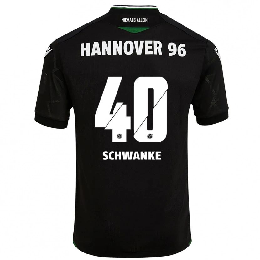 Danxen Women Jonas Schwanke #40 Black Green Away Jersey 2025/26 T-Shirt