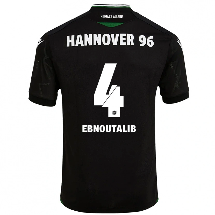 Danxen Women Ilias Ebnoutalib #4 Black Green Away Jersey 2025/26 T-Shirt