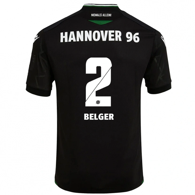 Danxen Women Max Belger #2 Black Green Away Jersey 2025/26 T-Shirt