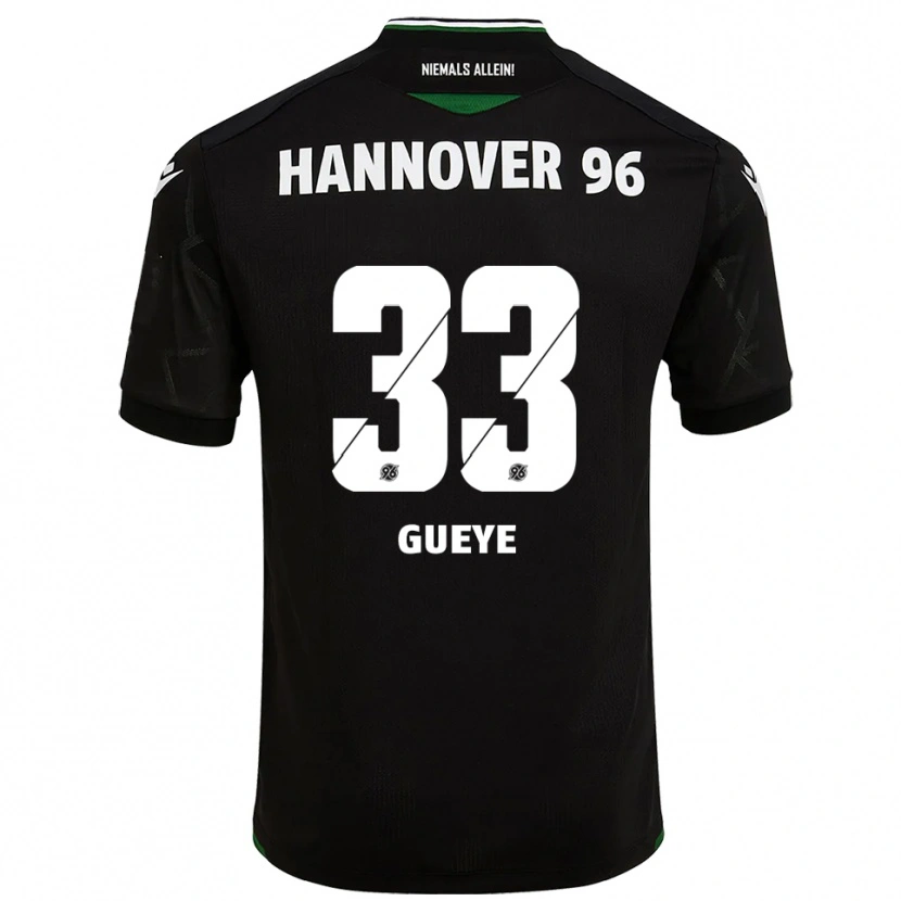 Danxen Women Abdoulaye Gueye #33 Black Green Away Jersey 2025/26 T-Shirt