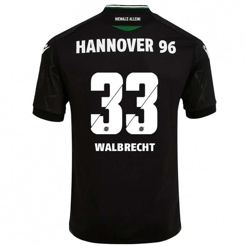 Danxen Women Tim Walbrecht #33 Black Green Away Jersey 2025/26 T-Shirt