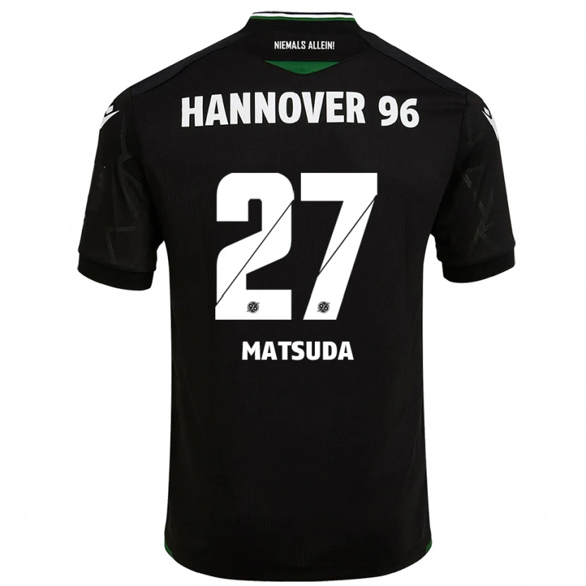 Danxen Women Hayate Matsuda #27 Black Green Away Jersey 2025/26 T-Shirt