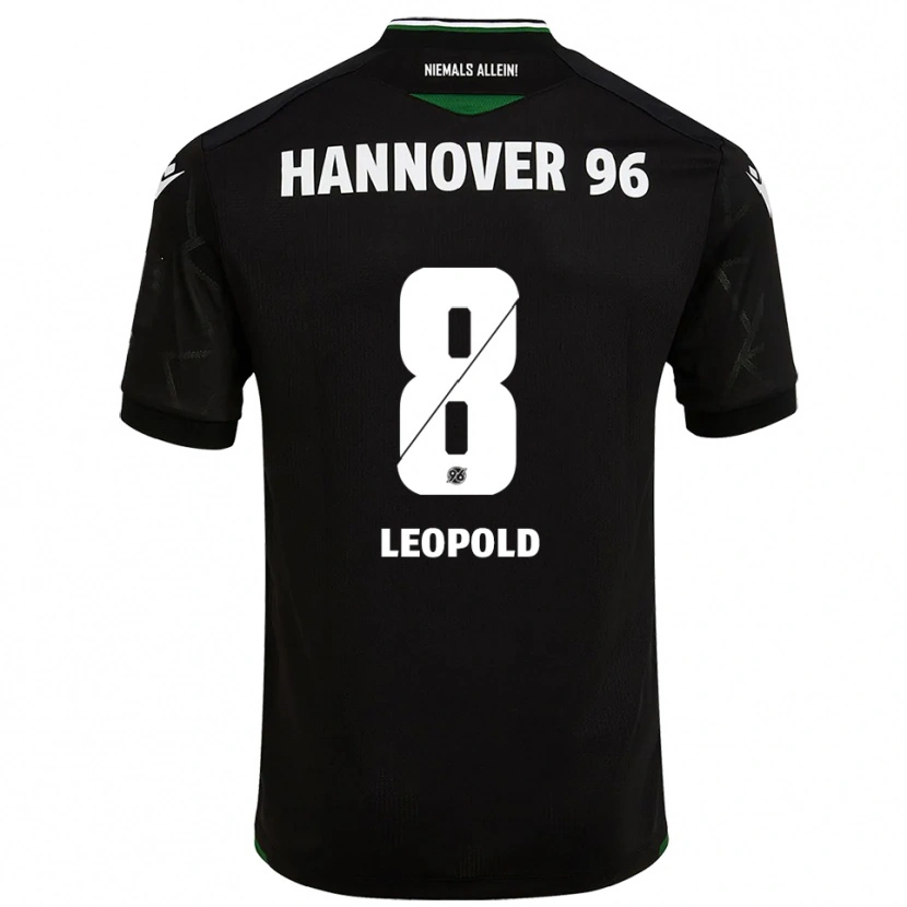 Danxen Women Enzo Leopold #8 Black Green Away Jersey 2025/26 T-Shirt