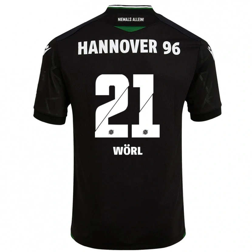 Danxen Women Marius Wörl #21 Black Green Away Jersey 2025/26 T-Shirt