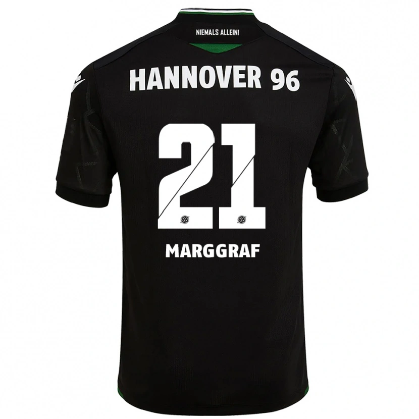 Danxen Women Luis Marggraf #21 Black Green Away Jersey 2025/26 T-Shirt