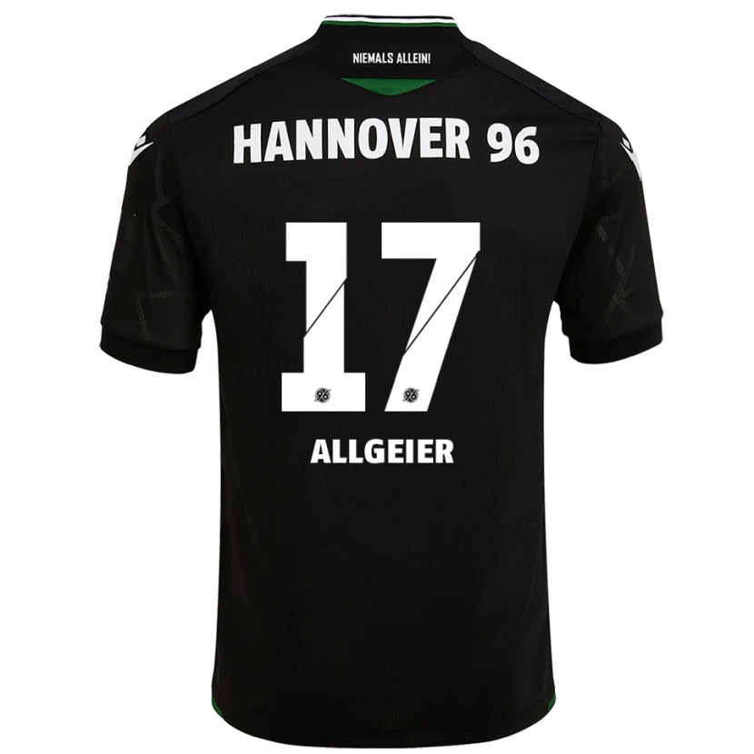 Danxen Women Bastian Allgeier #17 Black Green Away Jersey 2025/26 T-Shirt