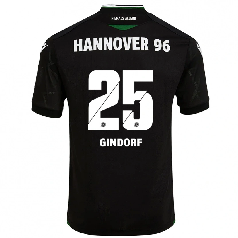 Danxen Women Lars Gindorf #25 Black Green Away Jersey 2025/26 T-Shirt