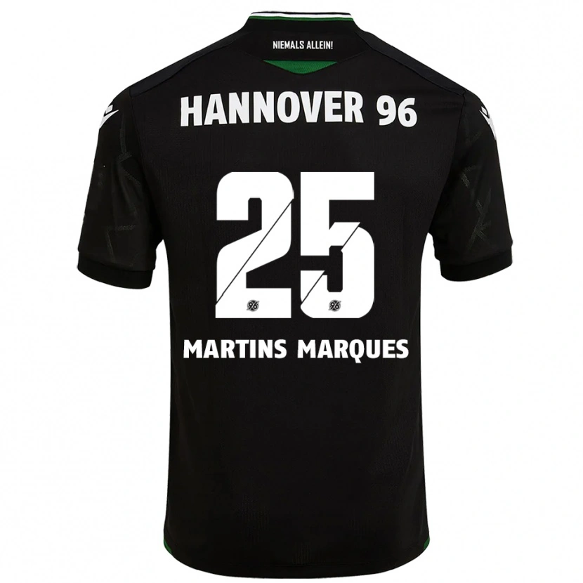 Danxen Women Rafael Martins Marques #25 Black Green Away Jersey 2025/26 T-Shirt