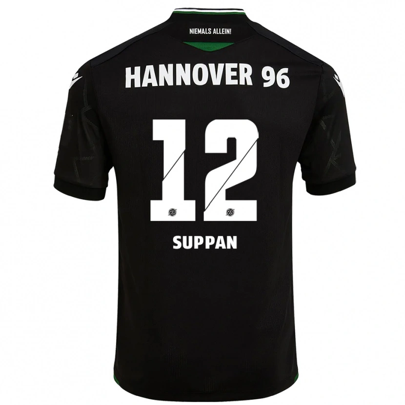 Danxen Women Jannik Suppan #12 Black Green Away Jersey 2025/26 T-Shirt
