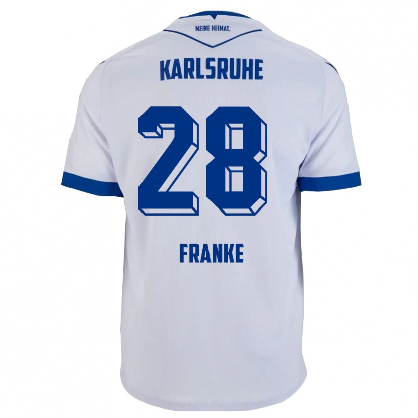 Danxen Women Marcel Franke #28 White Blue Away Jersey 2025/26 T-Shirt