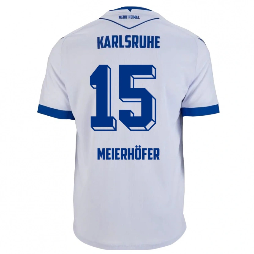 Danxen Women Luis Meierhöfer #15 White Blue Away Jersey 2025/26 T-Shirt