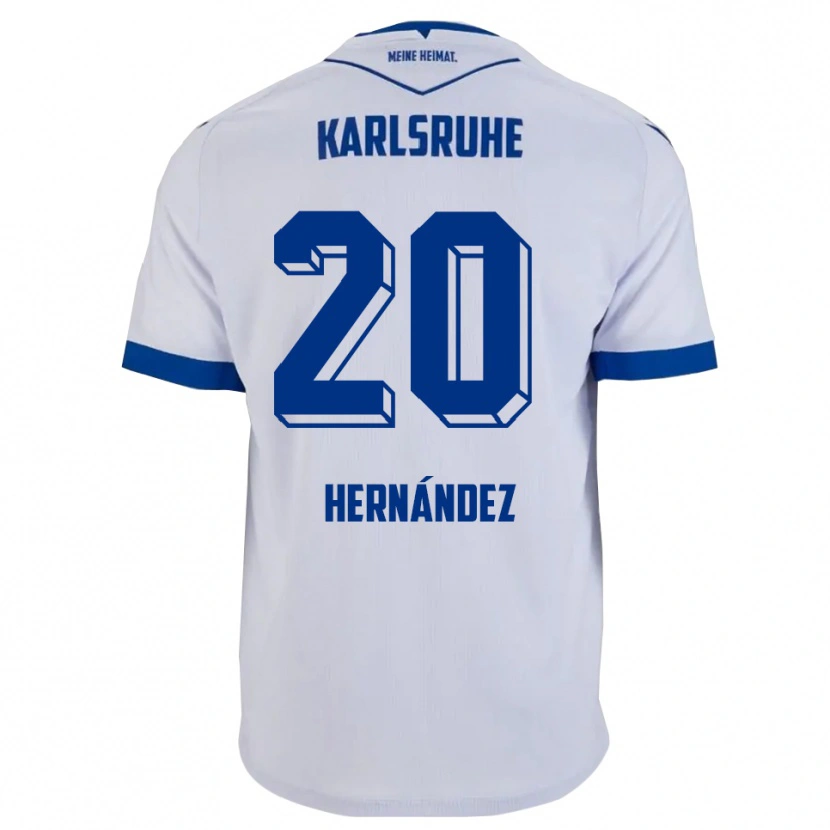 Danxen Women Marco Hernández #20 White Blue Away Jersey 2025/26 T-Shirt