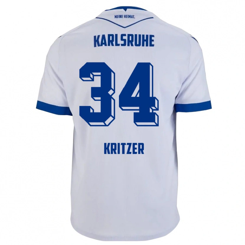 Danxen Women Mateo Kritzer #34 White Blue Away Jersey 2025/26 T-Shirt