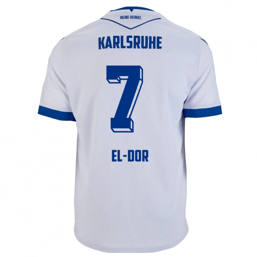 Danxen Women Bassem El-Dor #7 White Blue Away Jersey 2025/26 T-Shirt