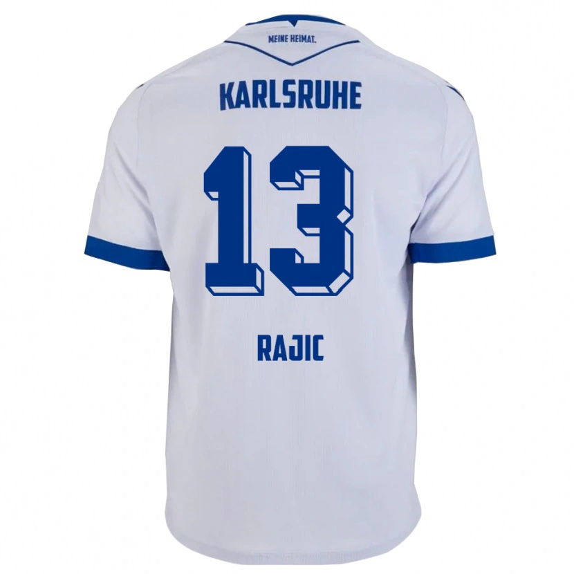 Danxen Women Dimitrije Rajic #13 White Blue Away Jersey 2025/26 T-Shirt