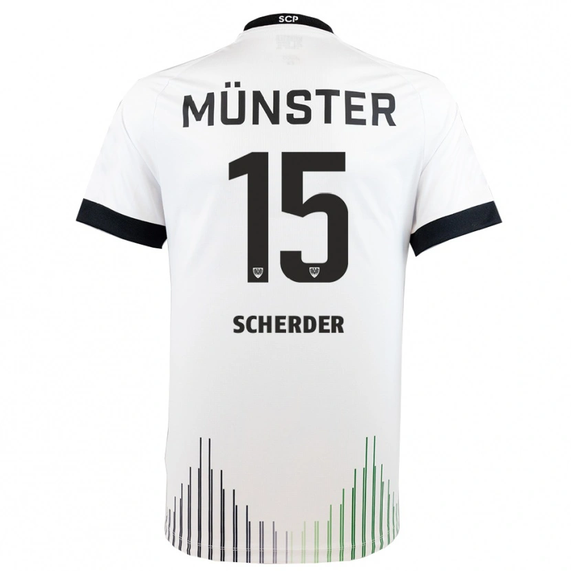 Danxen Women Simon Scherder #15 White Black Away Jersey 2025/26 T-Shirt