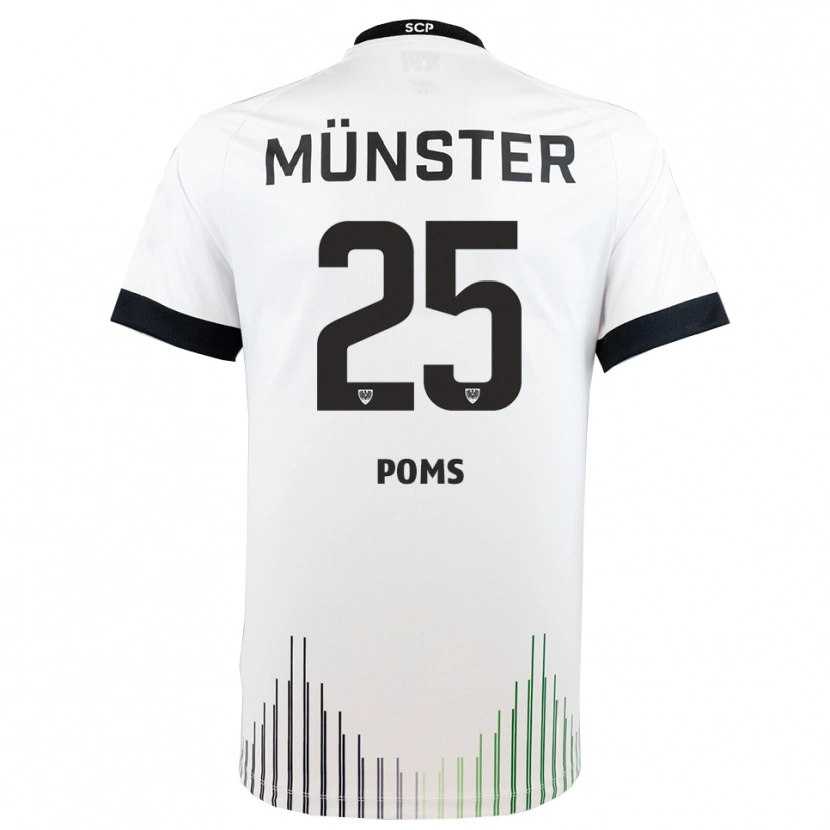 Danxen Women Melvin Poms #25 White Black Away Jersey 2025/26 T-Shirt