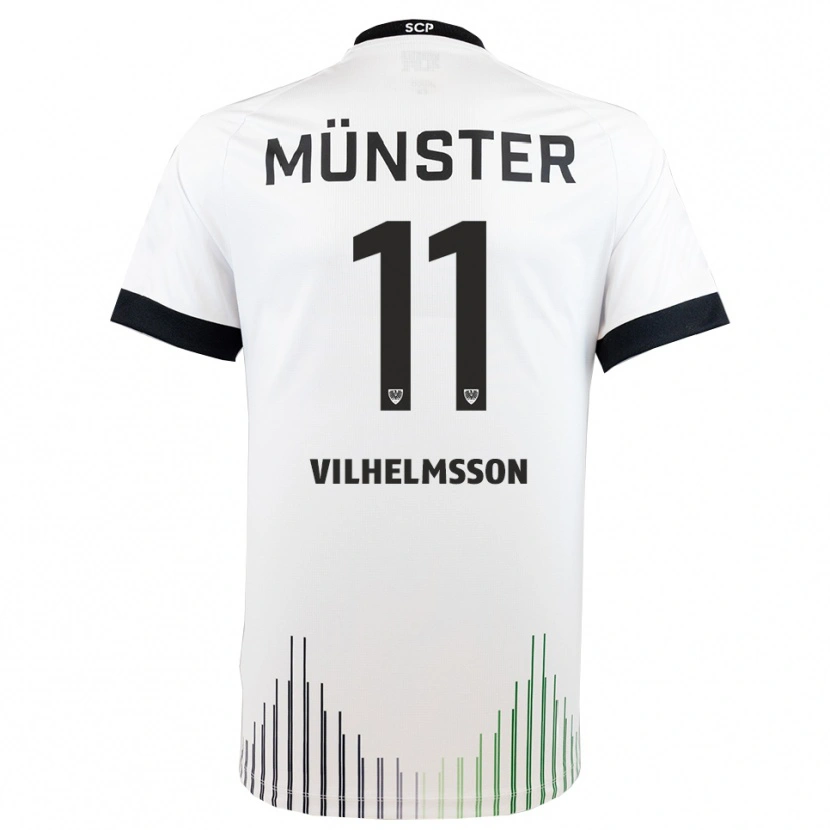 Danxen Women Oscar Vilhelmsson #11 White Black Away Jersey 2025/26 T-Shirt