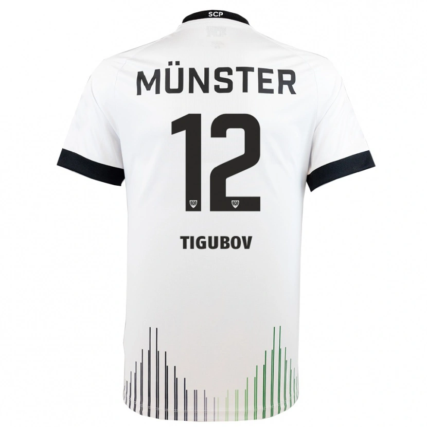 Danxen Women Adrian Tigubov #12 White Black Away Jersey 2025/26 T-Shirt
