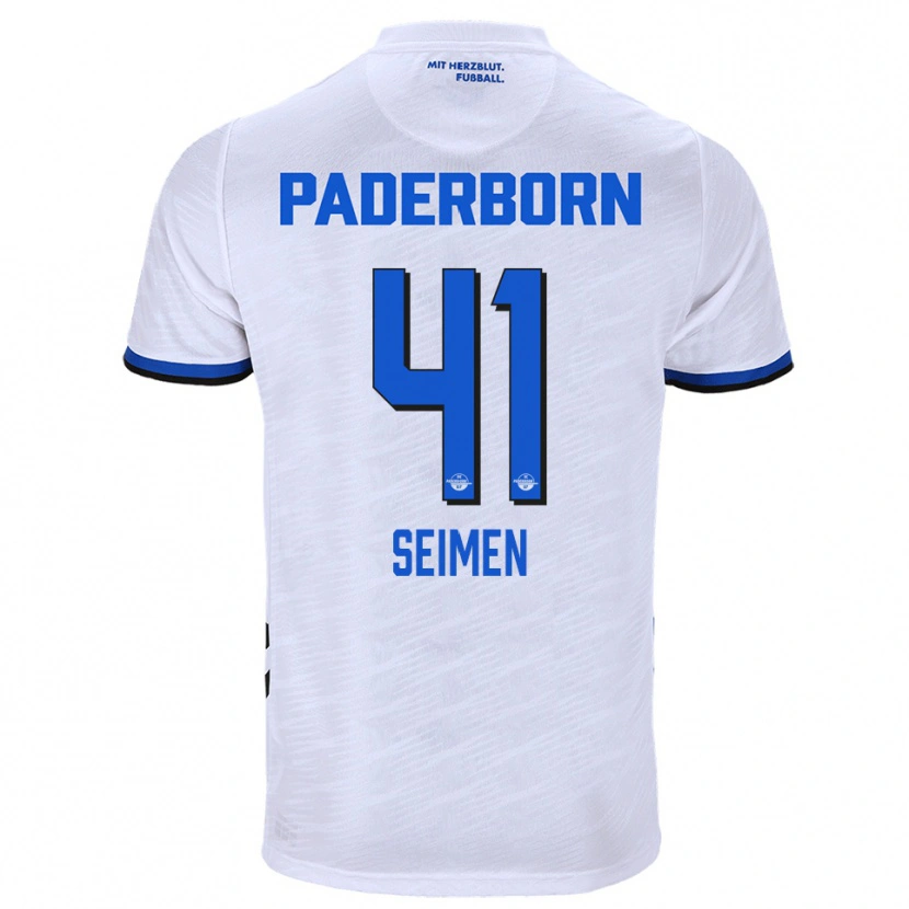 Danxen Women Dennis Seimen #41 White Blue Away Jersey 2025/26 T-Shirt