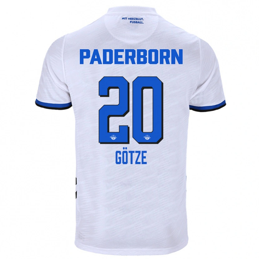 Danxen Women Felix Götze #20 White Blue Away Jersey 2025/26 T-Shirt