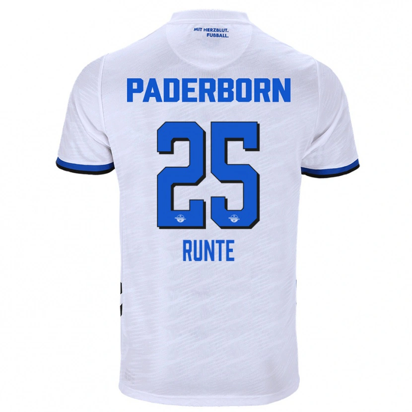 Danxen Women Marlon Runte #25 White Blue Away Jersey 2025/26 T-Shirt