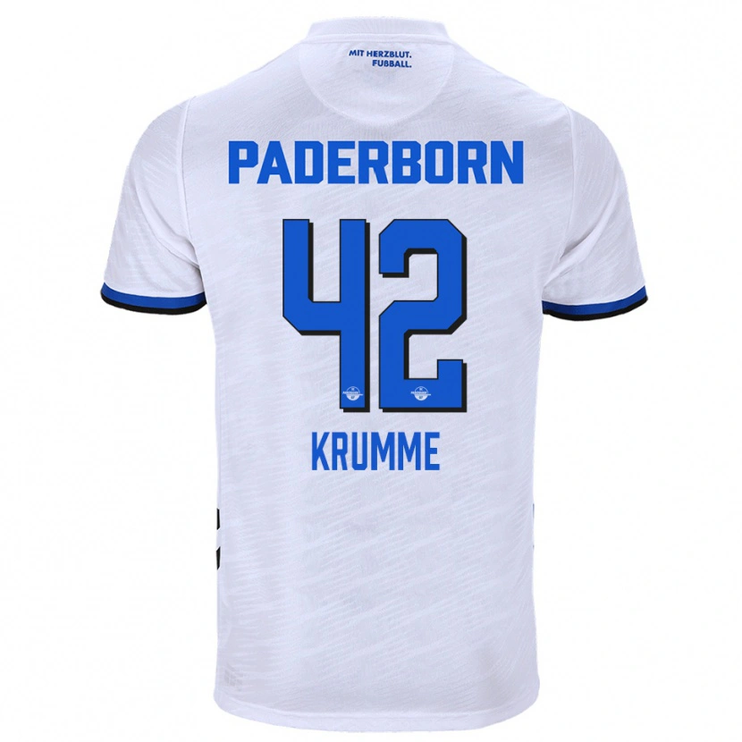 Danxen Women Kevin Krumme #42 White Blue Away Jersey 2025/26 T-Shirt