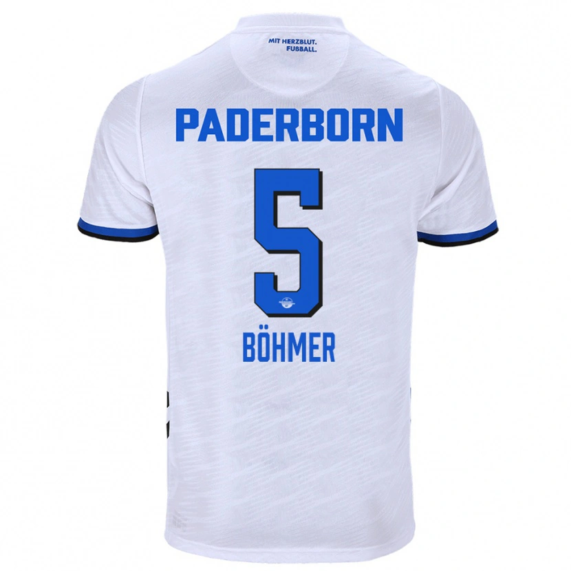 Danxen Women Tim Böhmer #5 White Blue Away Jersey 2025/26 T-Shirt