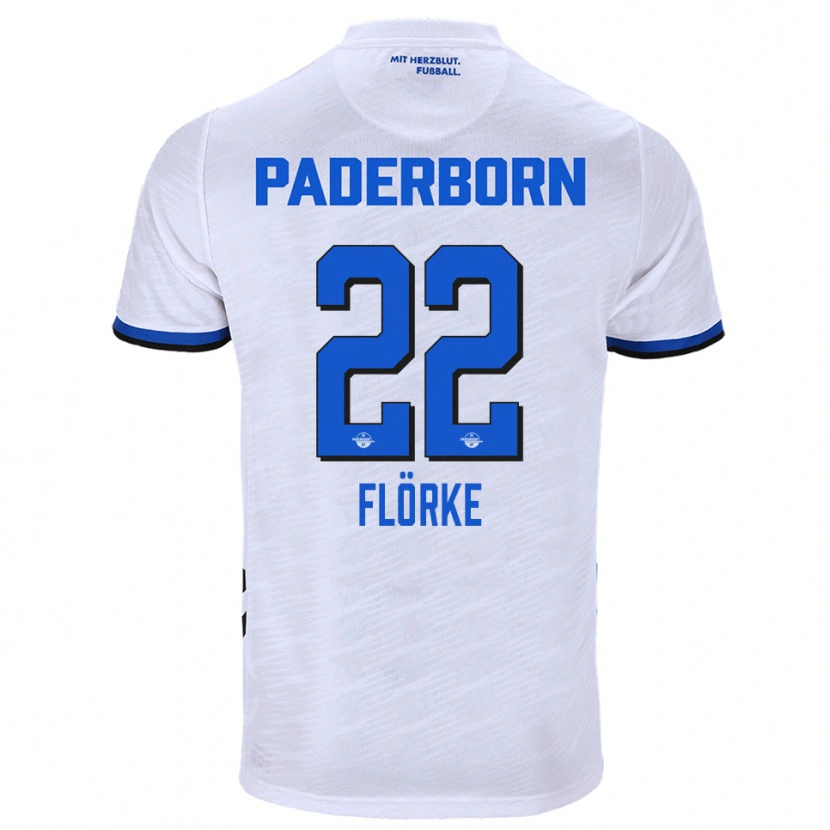 Danxen Women Luis Flörke #22 White Blue Away Jersey 2025/26 T-Shirt