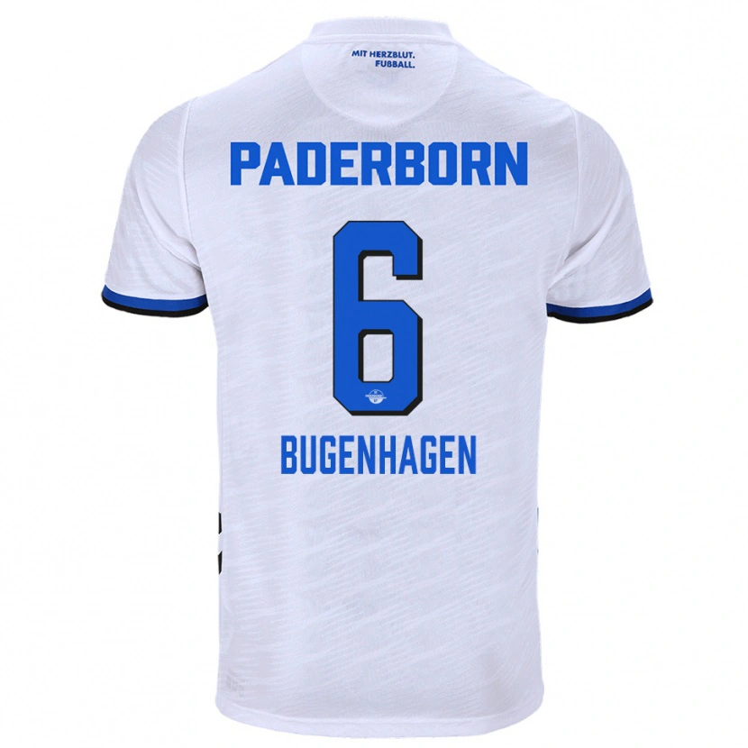 Danxen Women Julius Bugenhagen #6 White Blue Away Jersey 2025/26 T-Shirt