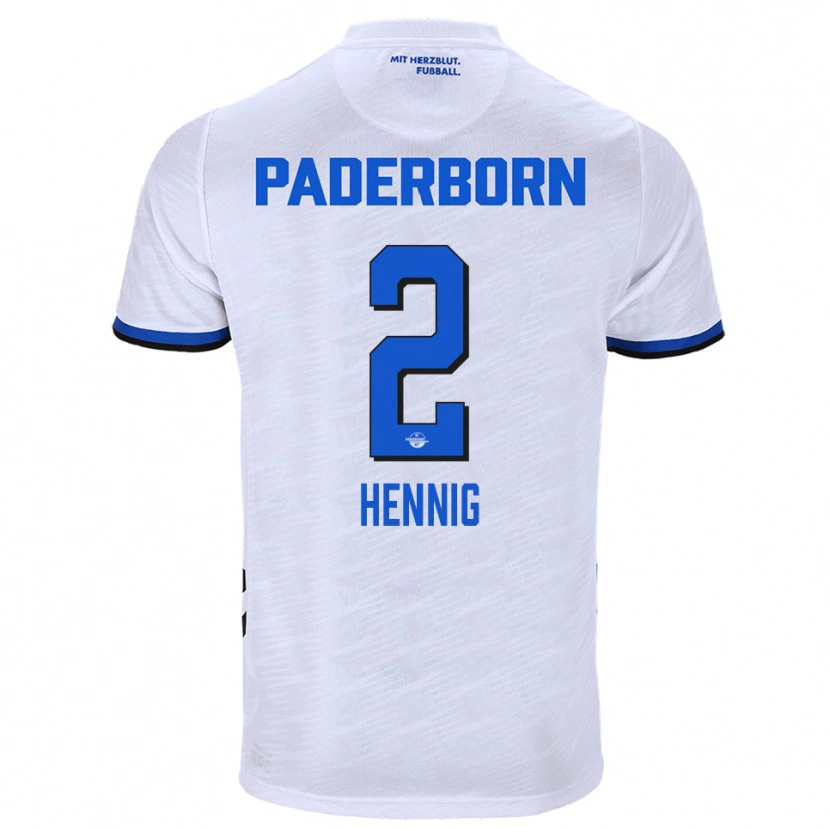 Danxen Women Lenny Hennig #2 White Blue Away Jersey 2025/26 T-Shirt