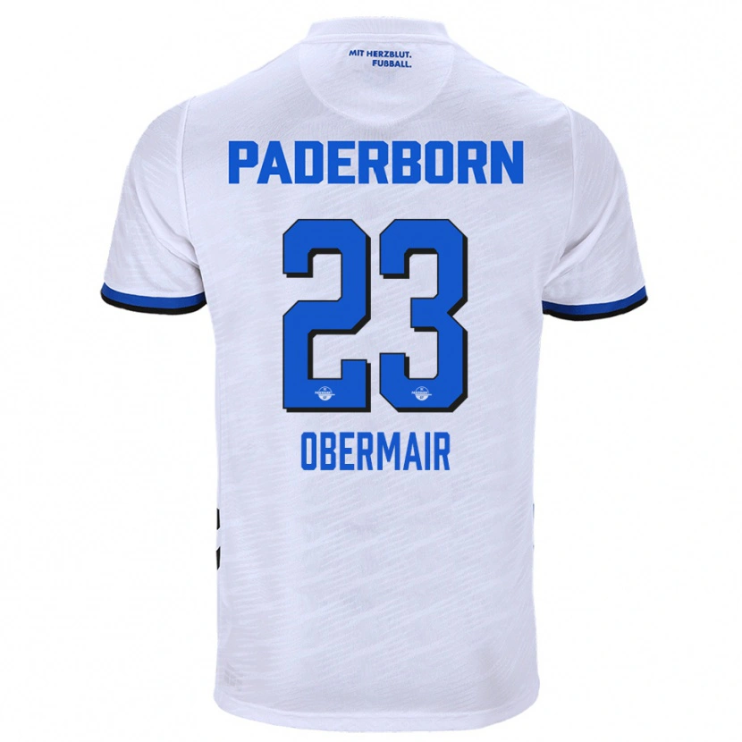 Danxen Women Raphael Obermair #23 White Blue Away Jersey 2025/26 T-Shirt