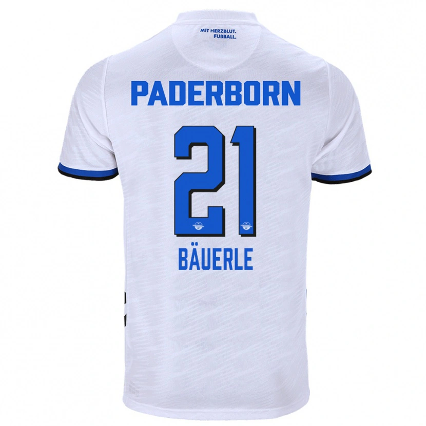 Danxen Women Anton Bäuerle #21 White Blue Away Jersey 2025/26 T-Shirt