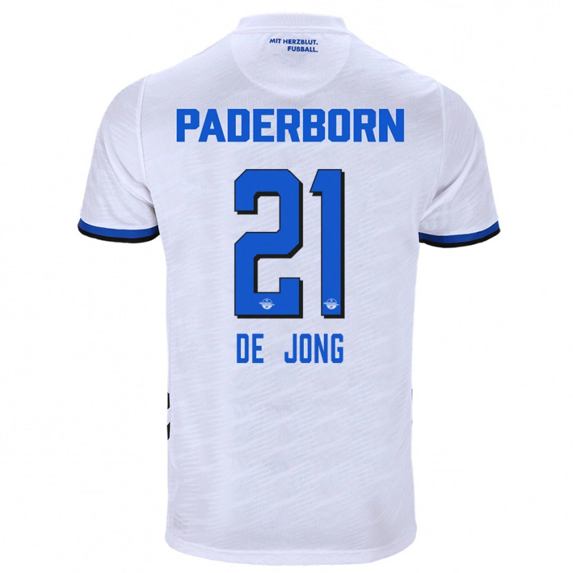 Danxen Women Travis De Jong #21 White Blue Away Jersey 2025/26 T-Shirt
