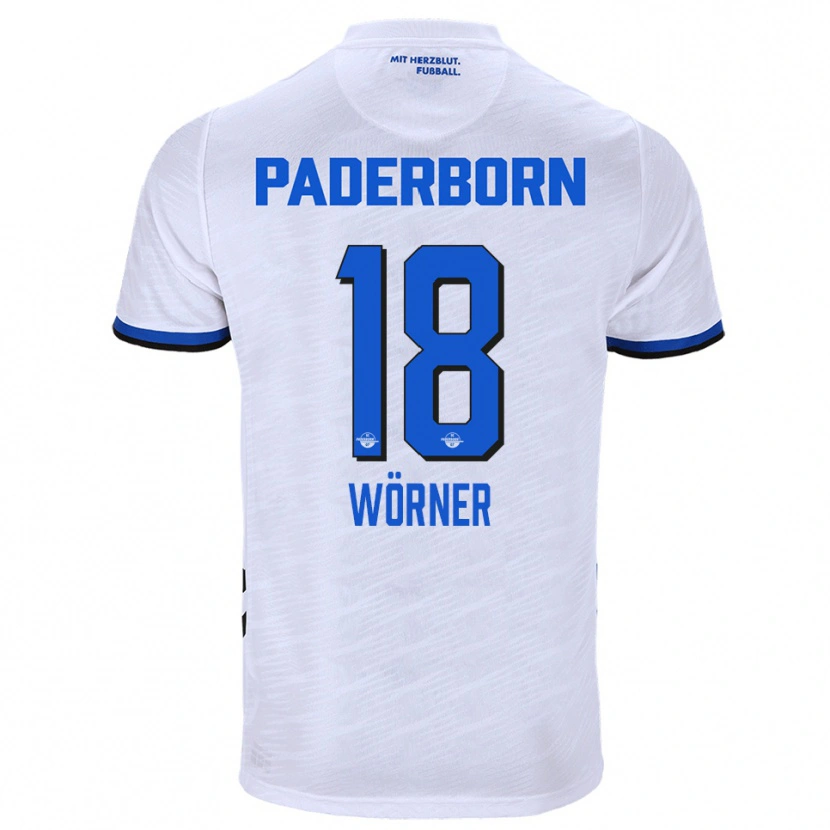Danxen Women Marco Wörner #18 White Blue Away Jersey 2025/26 T-Shirt