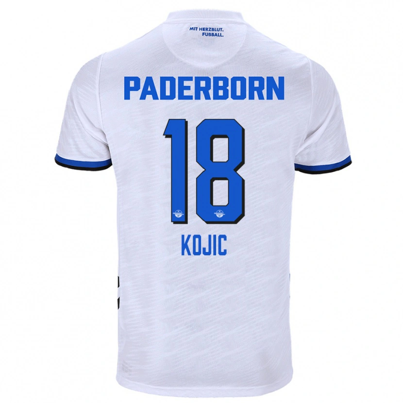 Danxen Women Stanko Kojic #18 White Blue Away Jersey 2025/26 T-Shirt