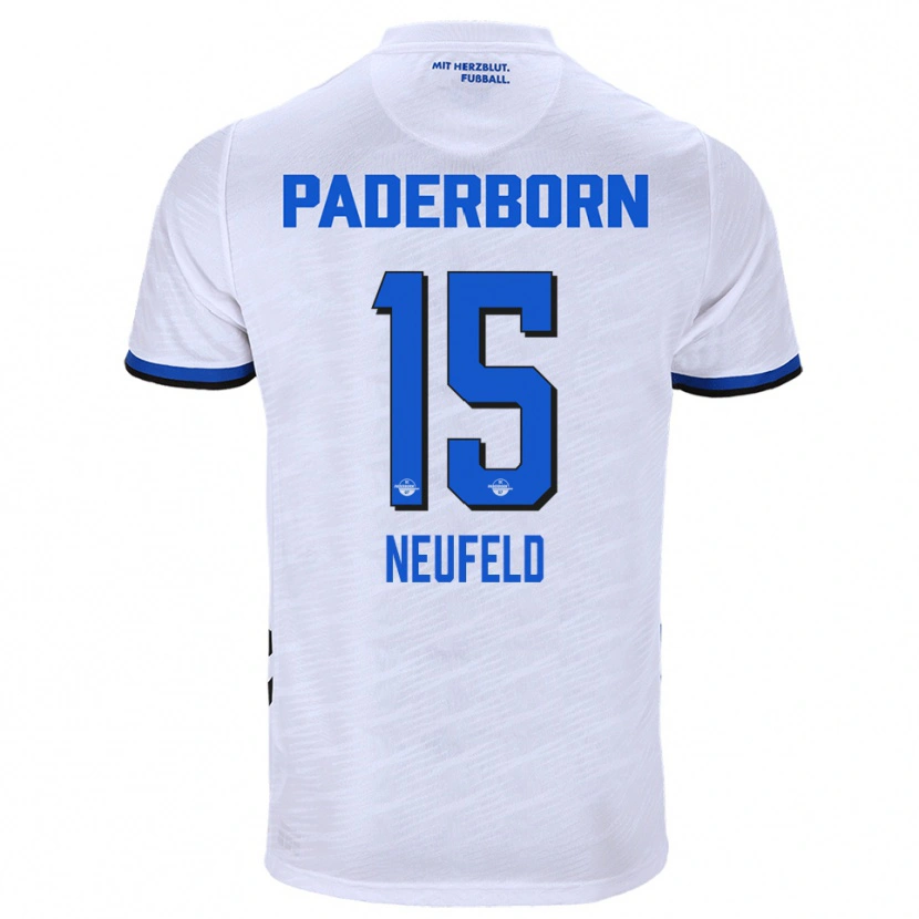 Danxen Women Elias Neufeld #15 White Blue Away Jersey 2025/26 T-Shirt