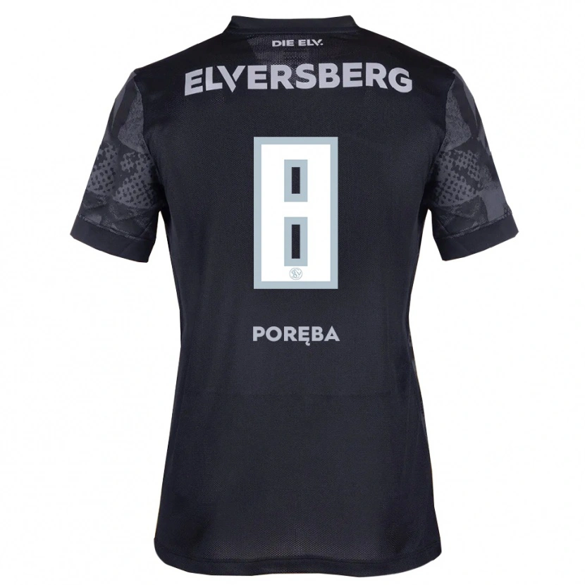 Danxen Women Lukasz Poreba #8 Black Gray Away Jersey 2025/26 T-Shirt