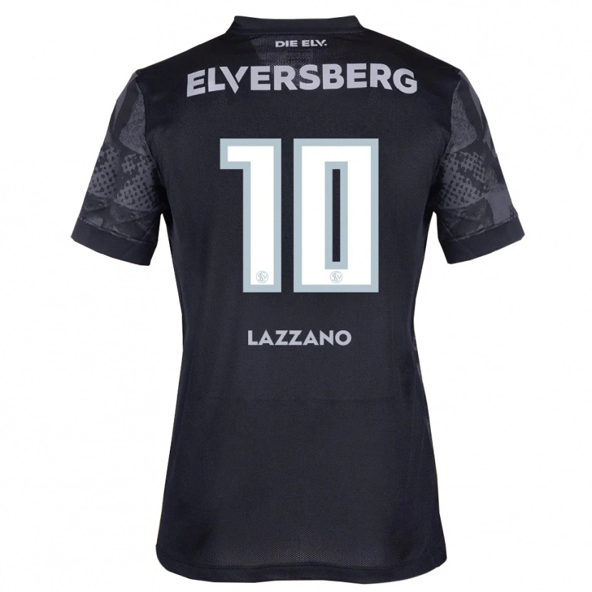 Danxen Women Alessandro Lazzano #10 Black Gray Away Jersey 2025/26 T-Shirt