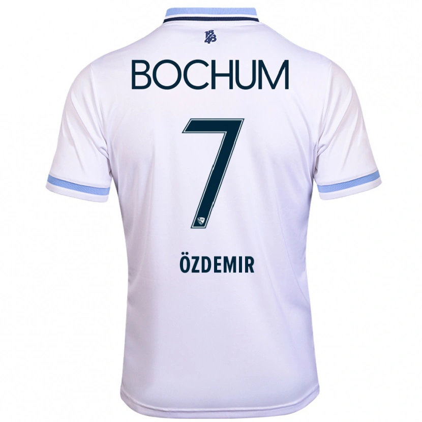 Danxen Women Tolga Özdemir #7 White Sky Blue Away Jersey 2025/26 T-Shirt