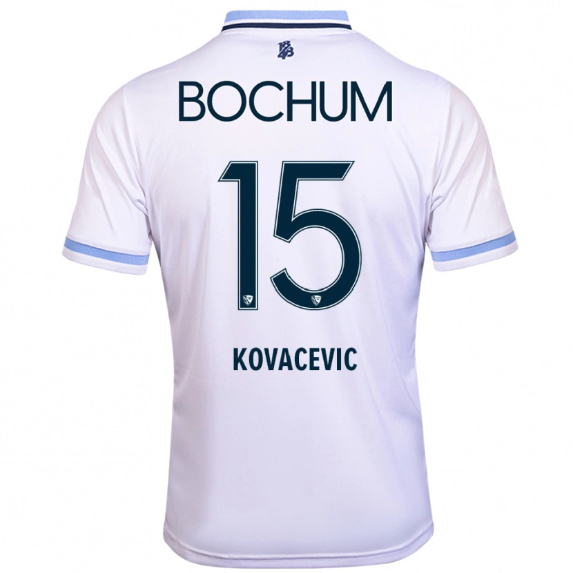 Danxen Women Elhan Kovacevic #15 White Sky Blue Away Jersey 2025/26 T-Shirt